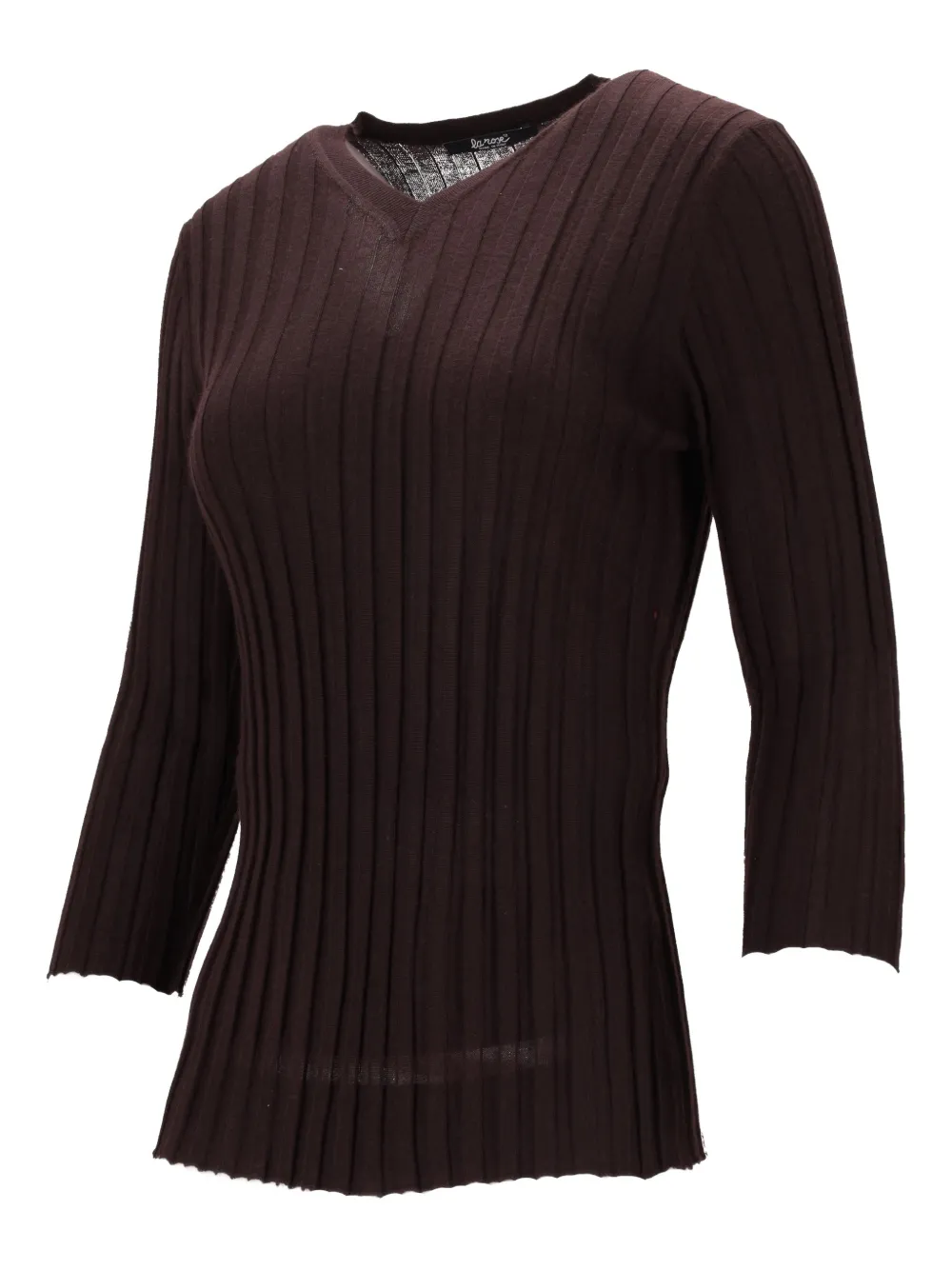 V-Neck Ribbed Top