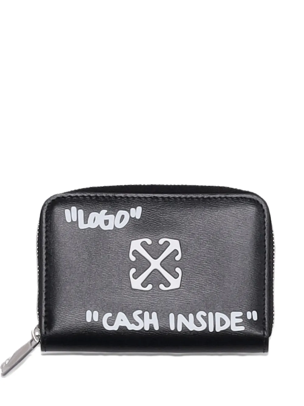 Off-White Portamonete Jitney con zip - Nero