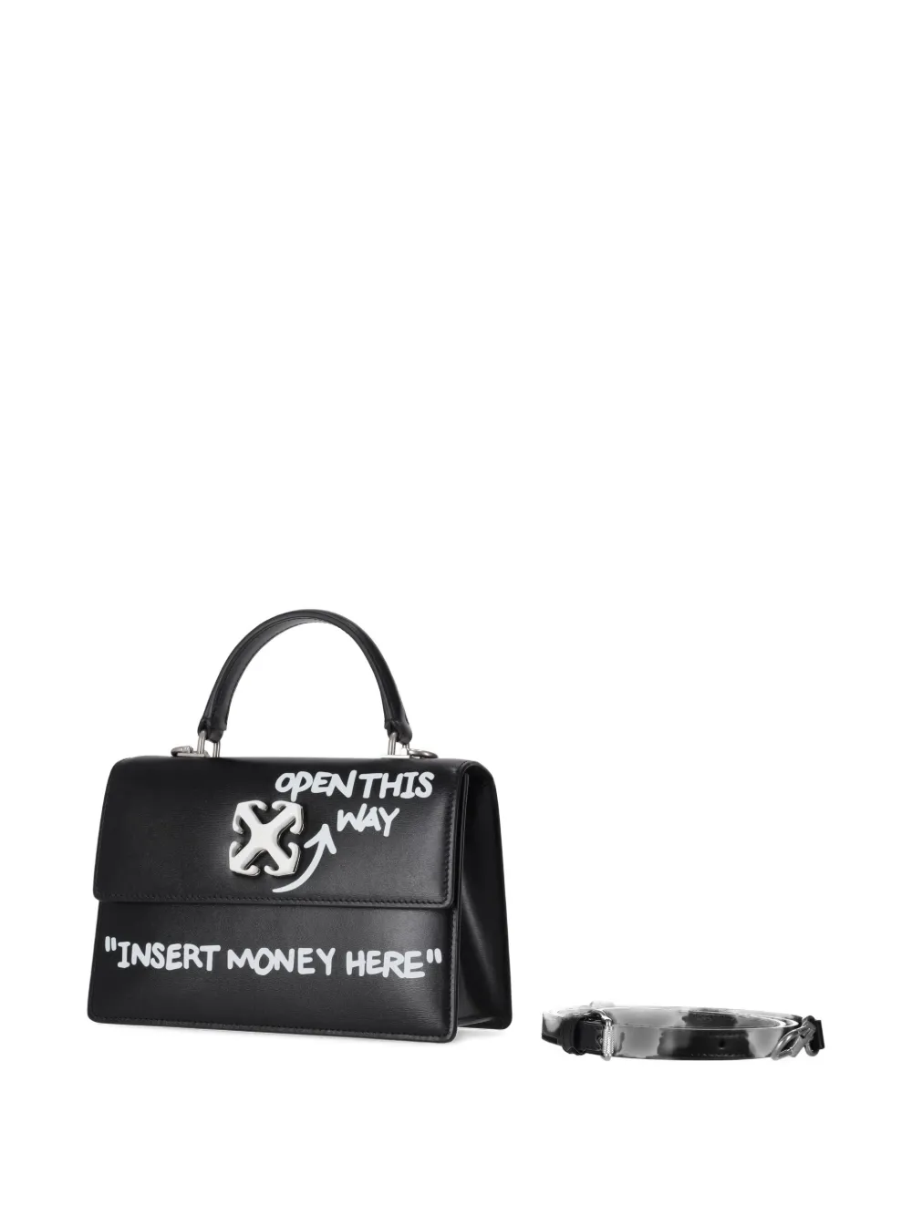 Off-White Jitney 1.4 shopper met handgreep Zwart