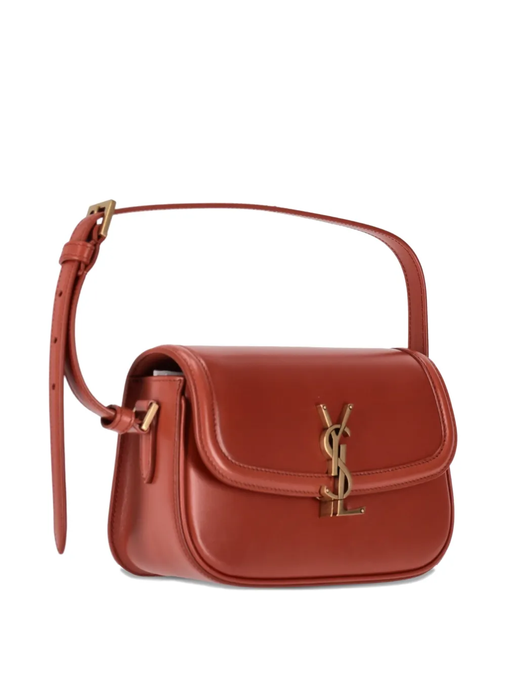 Saint Laurent mini Solferino leather shoulder bag - Bruin