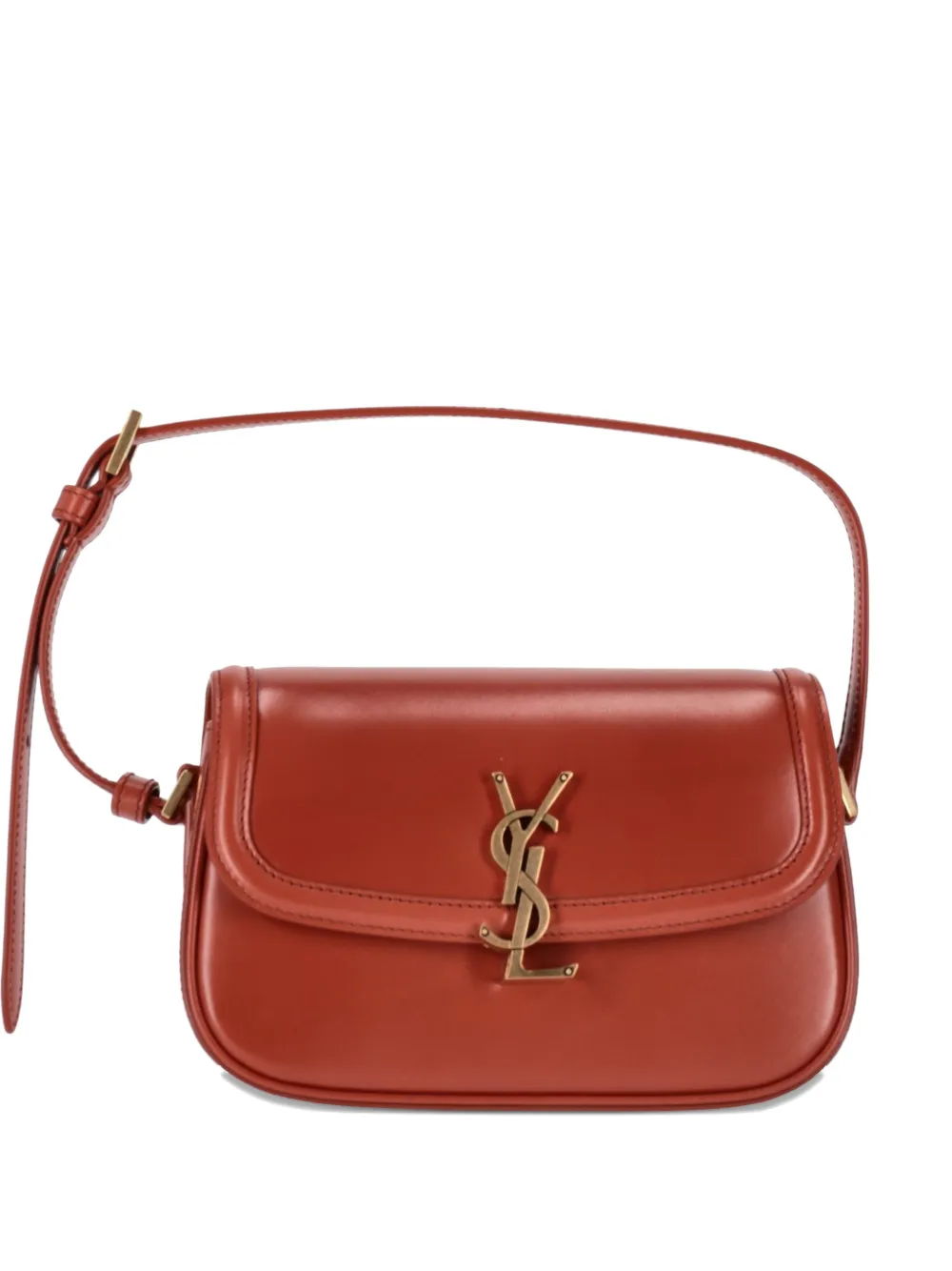 Saint Laurent mini Solferino leather shoulder bag - Brown