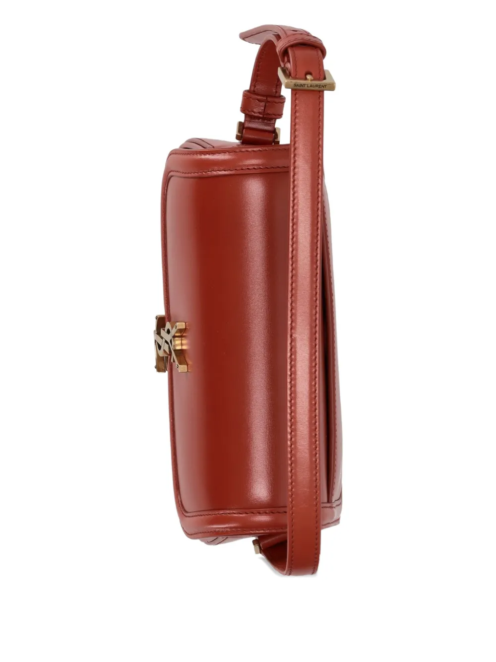 Saint Laurent Mini Solferino leren schoudertas Bruin