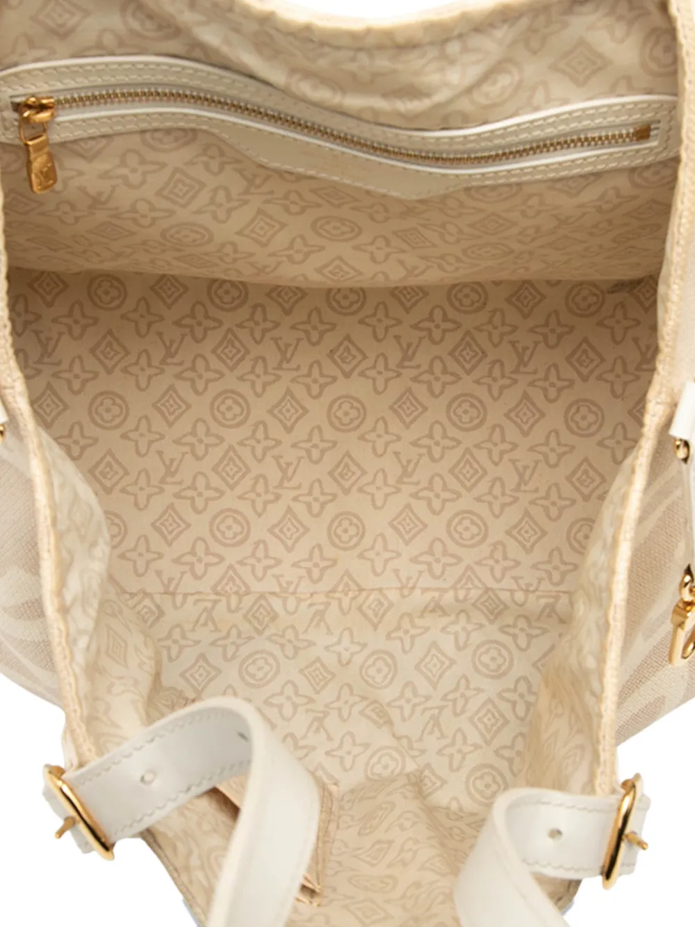 Pre-owned Louis Vuitton 2008 Monogram Tahitienne Cabas Pm Tote Bag In Brown