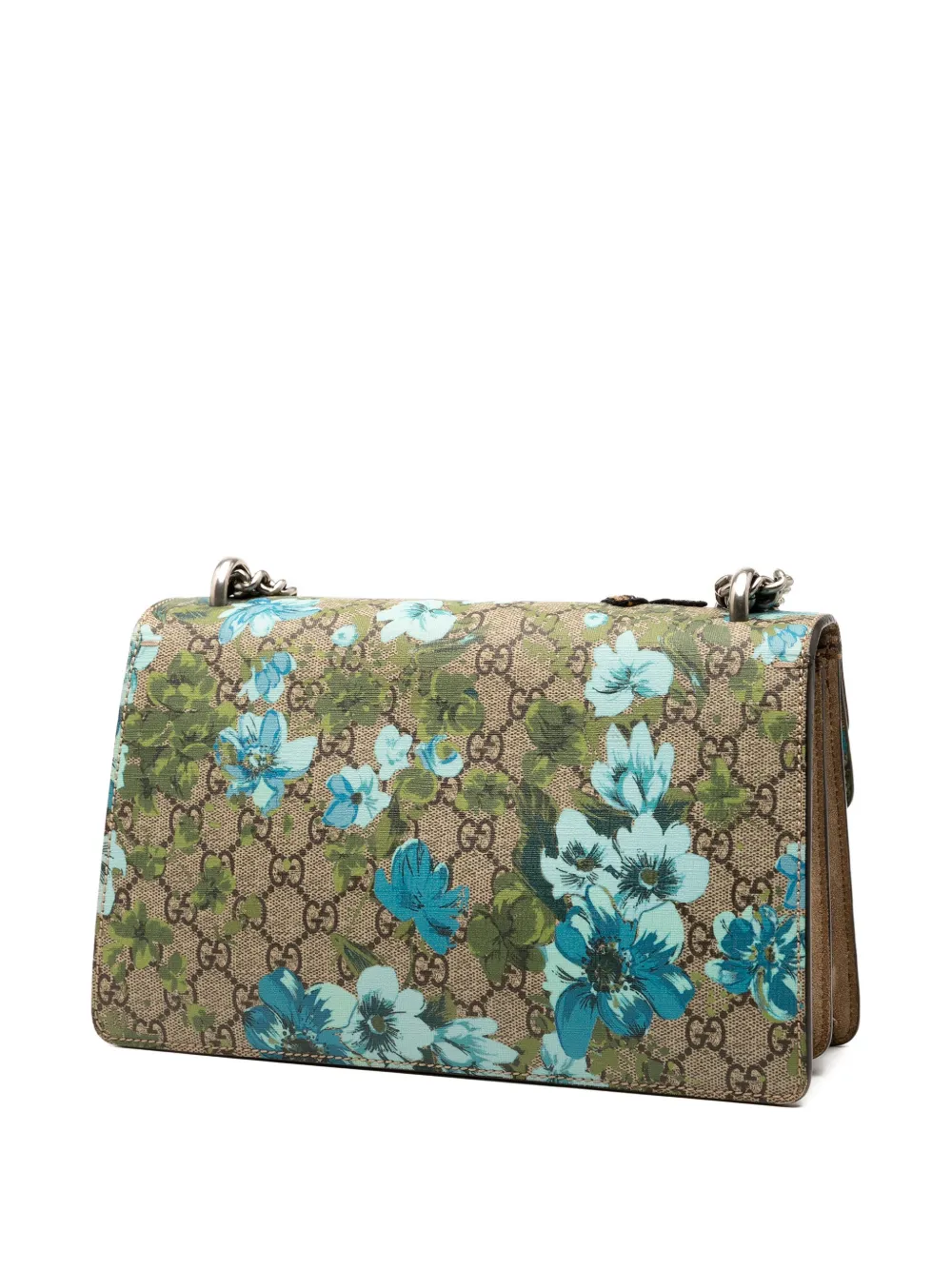 Pre-owned Gucci 2016-2025 Medium Gg Supreme Blooms And Bee Dionysus Shoulder Bag In Brown