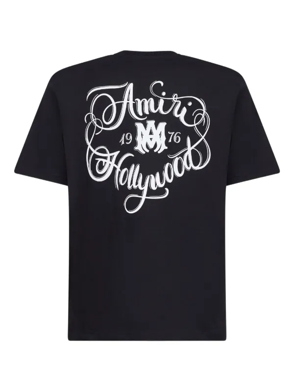 AMIRI Hollywood lettering-print T-shirt | Black | FARFETCH