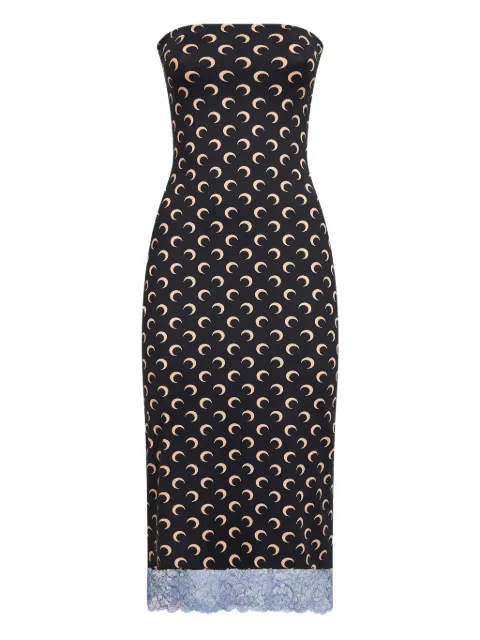 Marine Serre Moon-print midi dress