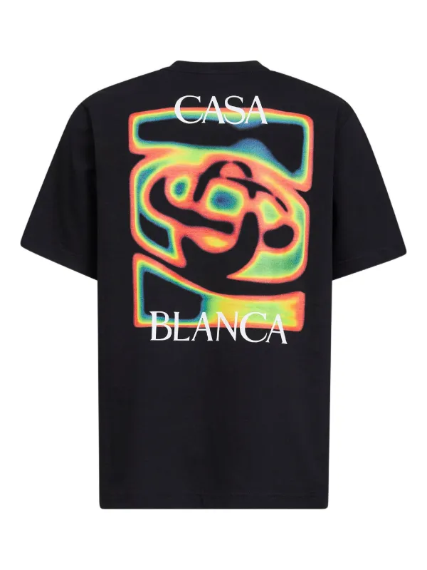Casablanca Heat Map Logo T-shirt | Black | FARFETCH