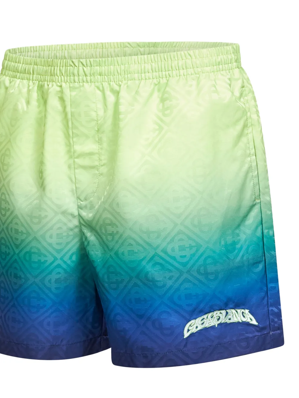 Casablanca Monogram Logo-embroidered Swim Shorts In Multi