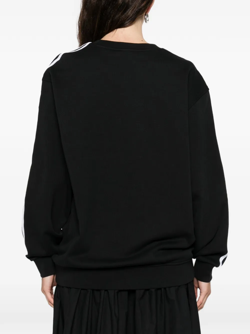 Adidas Originals Stripe-detail Appliqué Sweatshirt In Black