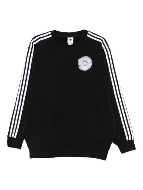 adidas stripe-detail appliqué sweatshirt