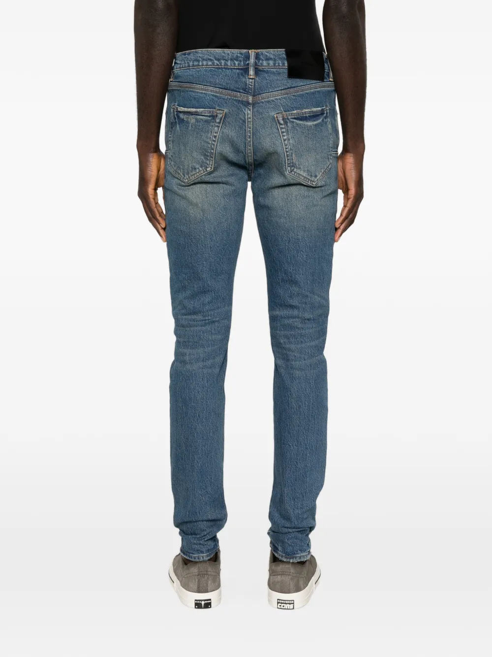 Purple Brand Jeans met knopen Blauw