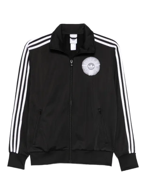 adidas zip-up stripe-detail sweatshirt