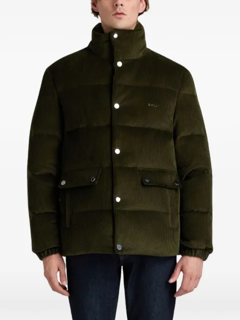 Bally chamarra capitonada con logo bordado