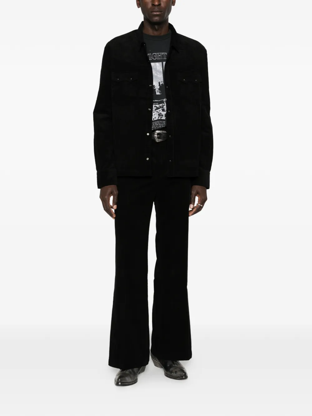 MIDNIGHT RODEO western buttoned shirt - Zwart