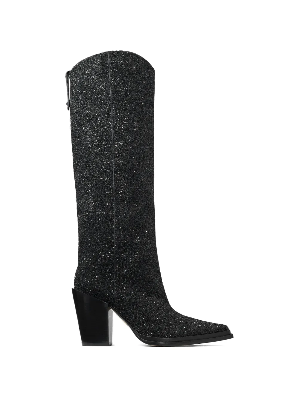 Jimmy Choo Cece glitter pointed boots - Black