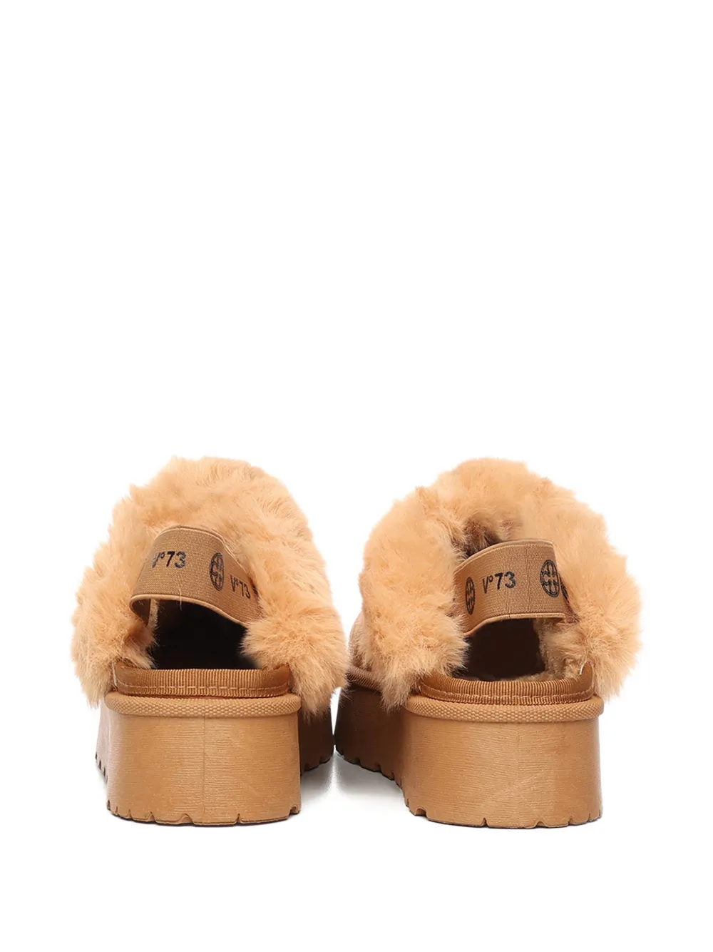 V73 Sophie Slippers With Logo In Neutral