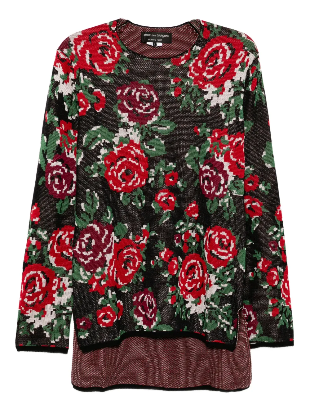 Comme des Garçons Homme Plus Maglione con effetto jacquard - Nero