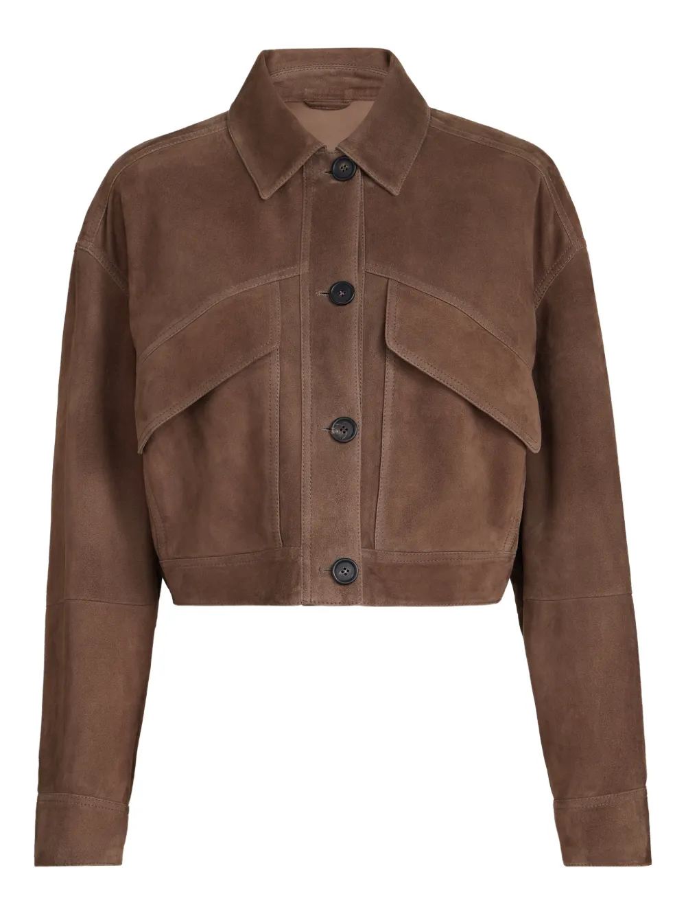 Brunello Cucinelli Jacke mit Monili-Detail - Braun