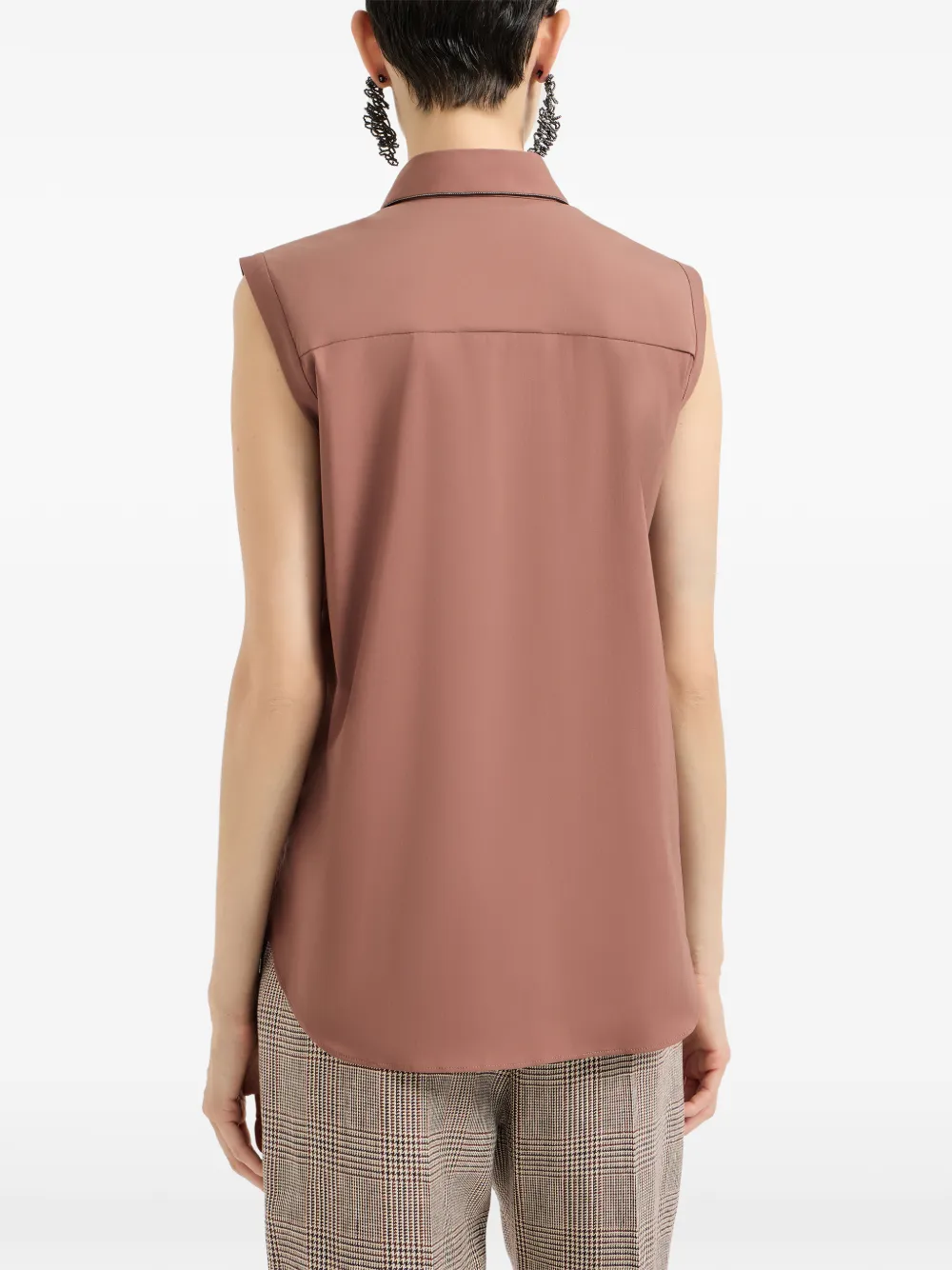 Brunello Cucinelli Mouwloos overhemd Oranje