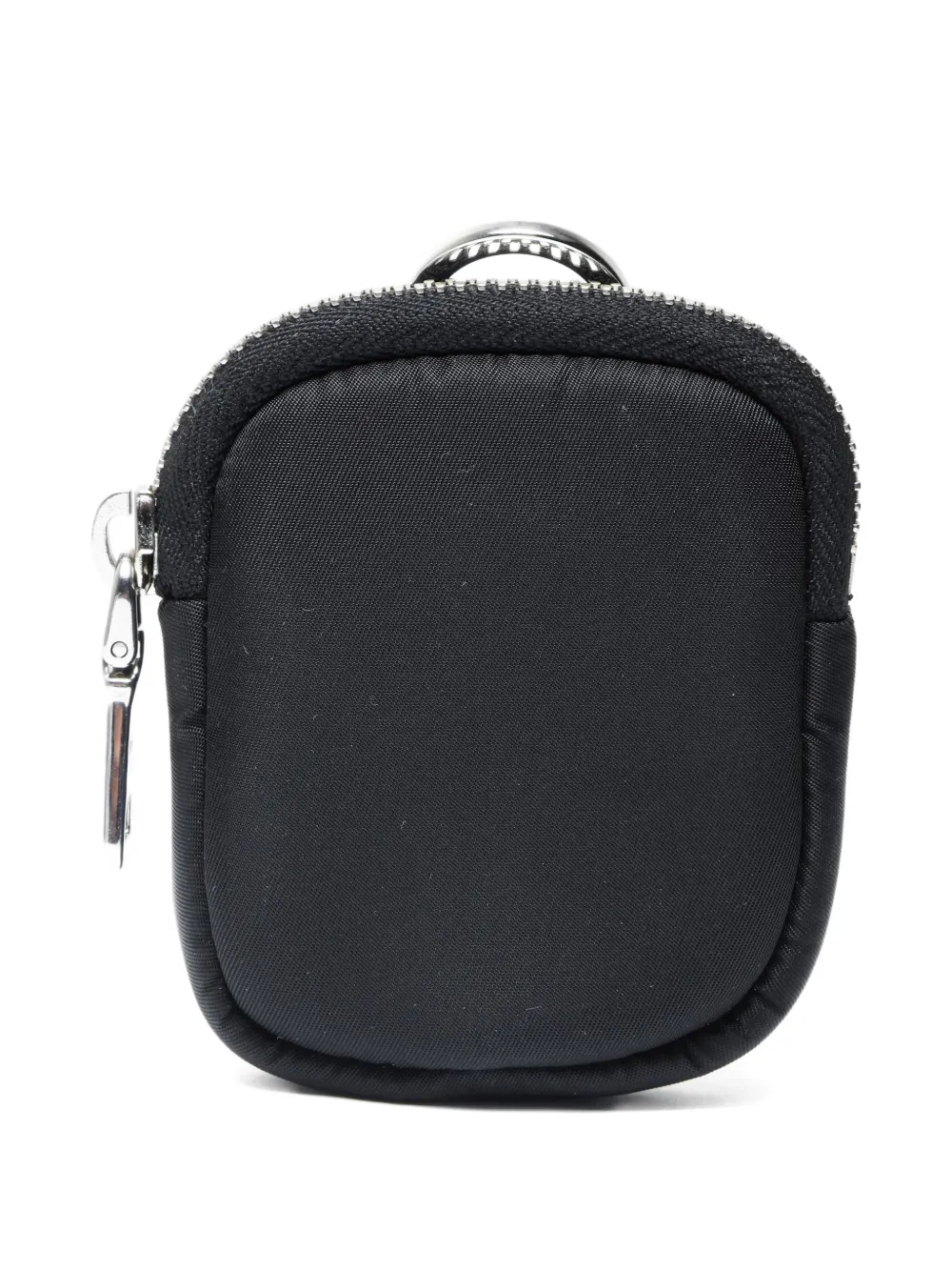 Pre-owned Prada 2020-2025 Mini Zip Coin Purse In Black