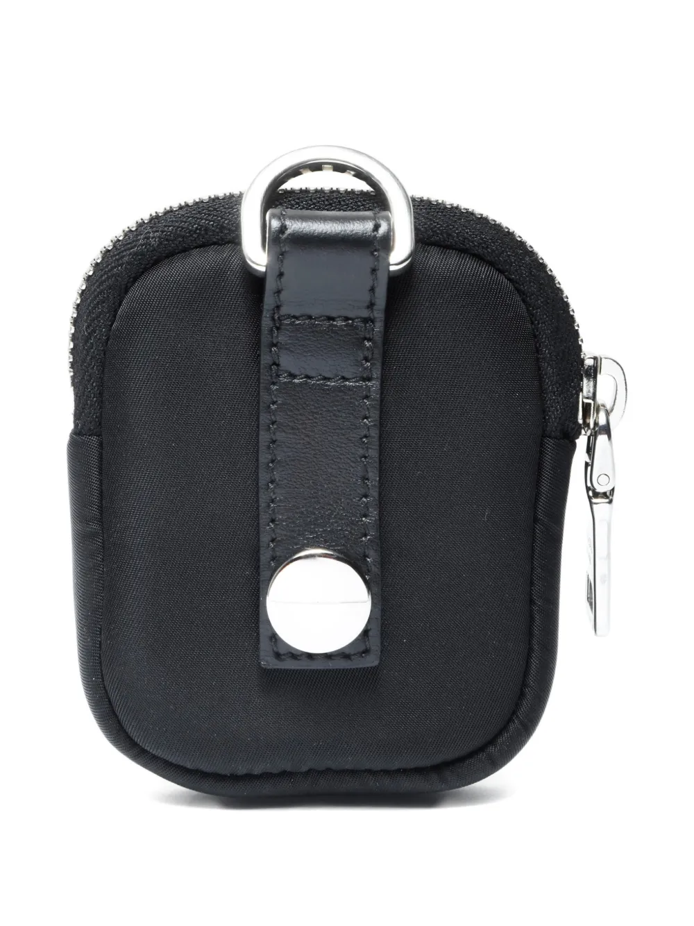 Pre-owned Prada 2020-2025 Mini Zip Coin Purse In Black