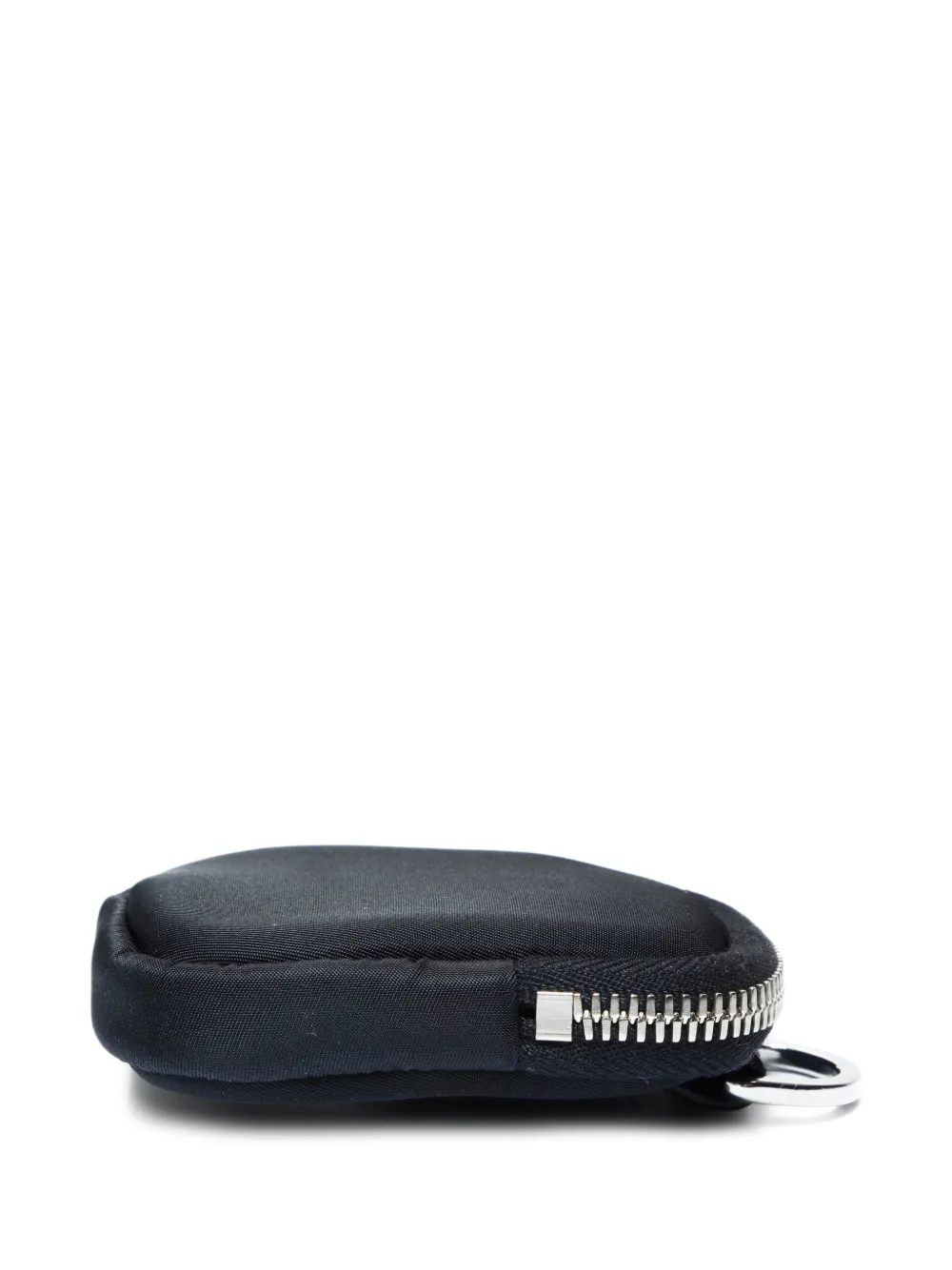 Pre-owned Prada 2020-2025 Mini Zip Coin Purse In Black