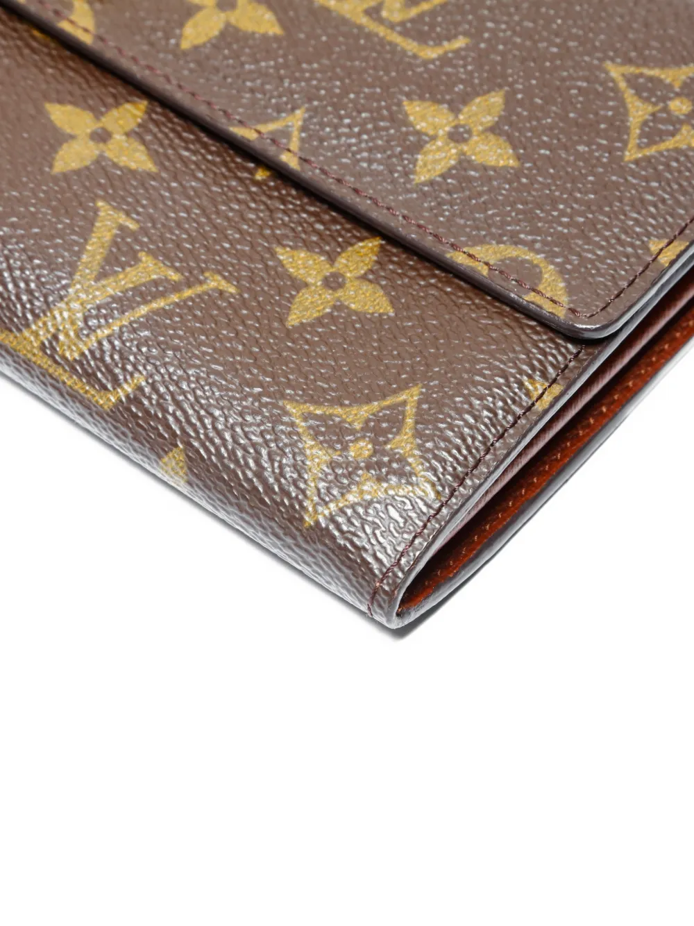 LOUIS VUITTON Pre-owned 2001 Sarah Monogram Snap Wallet In Brown