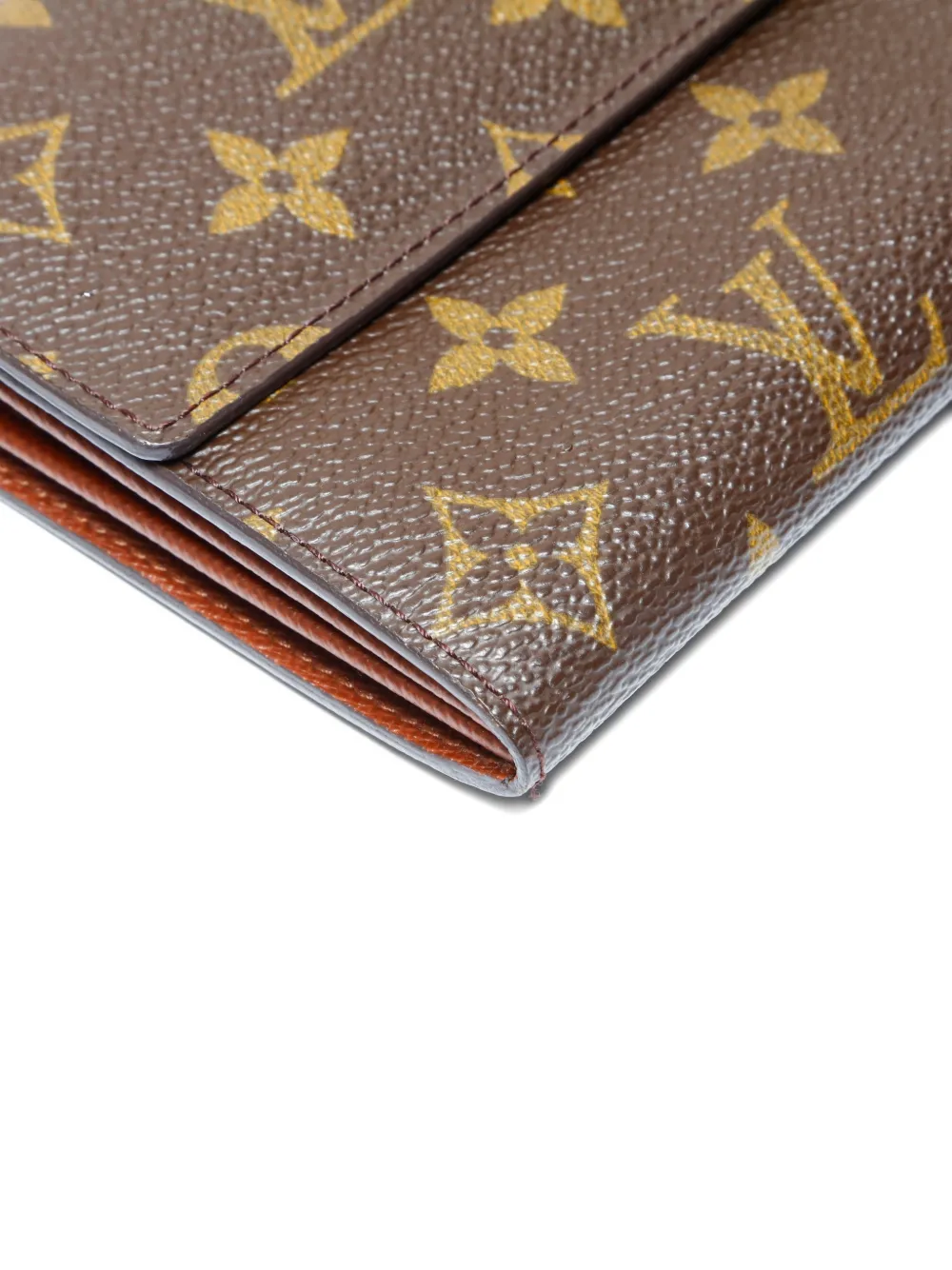 LOUIS VUITTON Pre-owned 2001 Sarah Monogram Snap Wallet In Brown