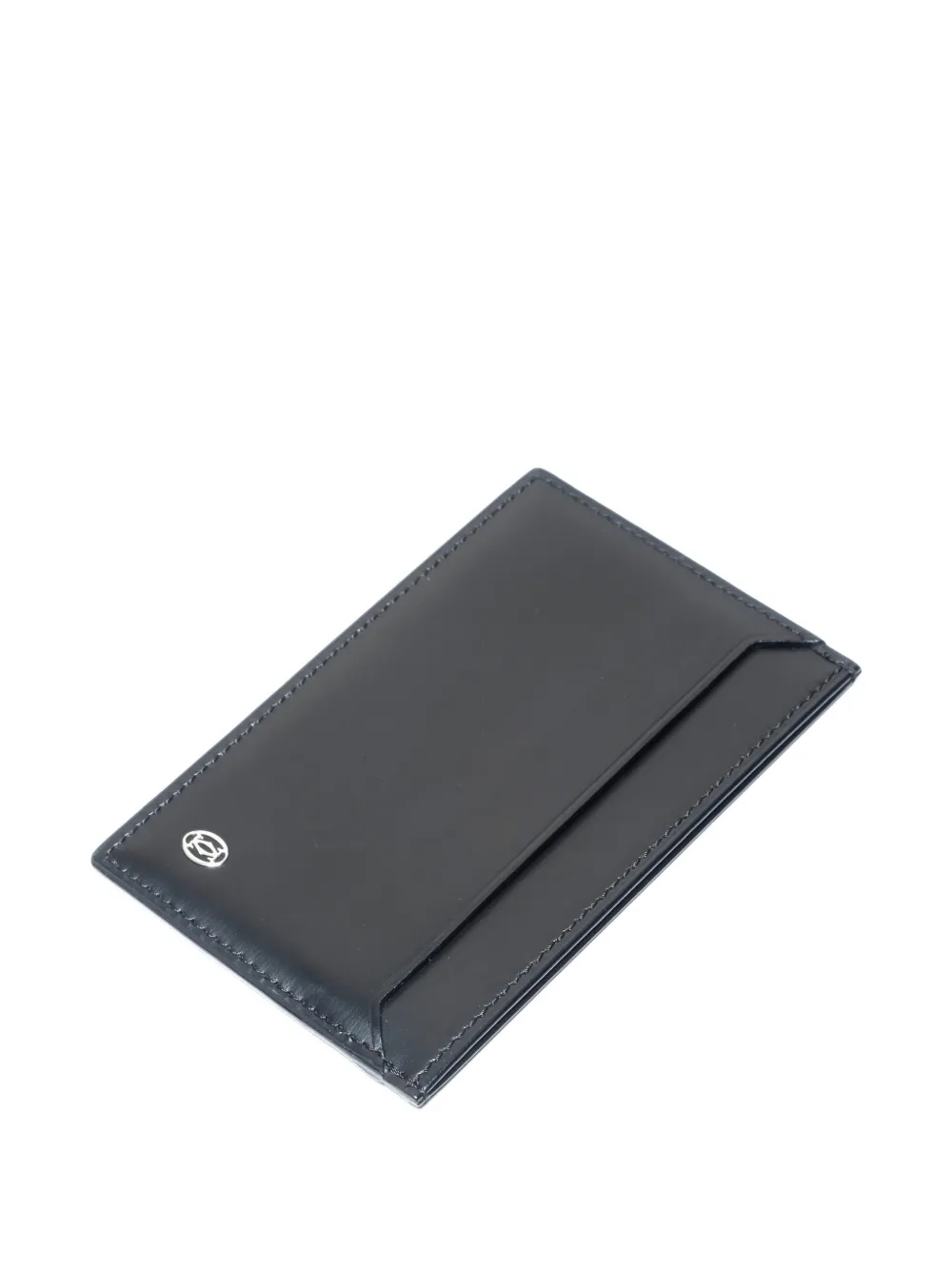 Pre-owned Cartier 2000s Logo-detail Card Holder In Black
