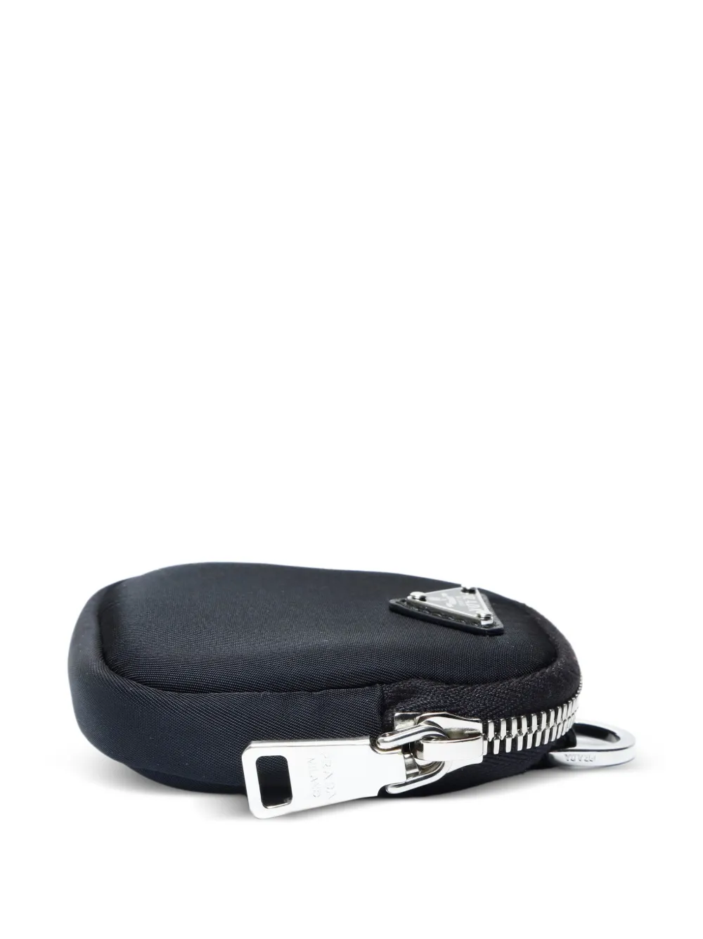 PRADA Pre-owned 2020-2025 Mini Logo-plaque Coin Purse In Black