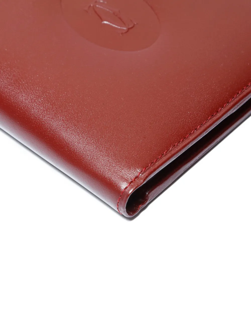 Pre-owned Cartier 2000-2020s Must Bi-fold Wallet In Red