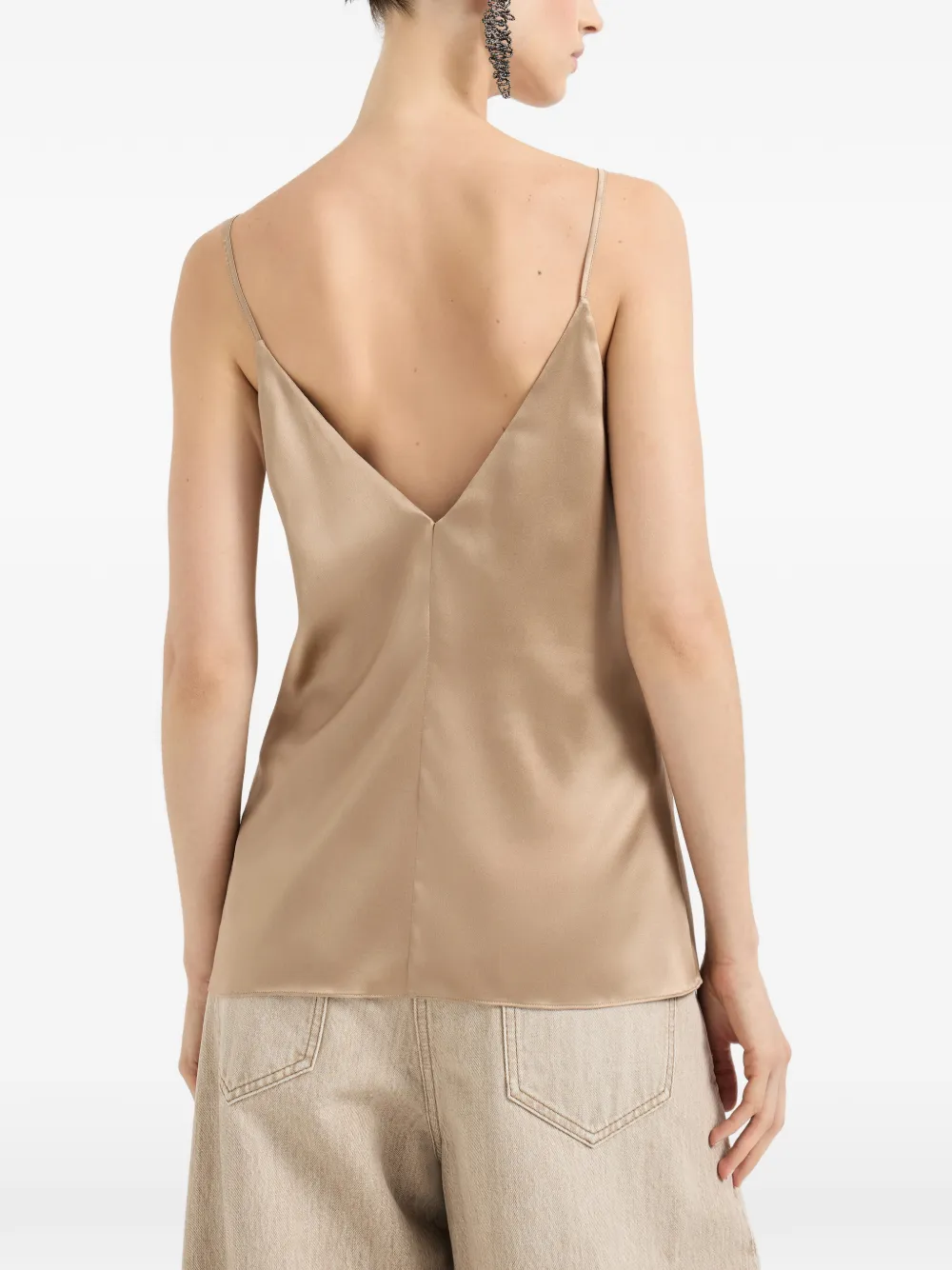 Brunello Cucinelli Top met V-hals Beige