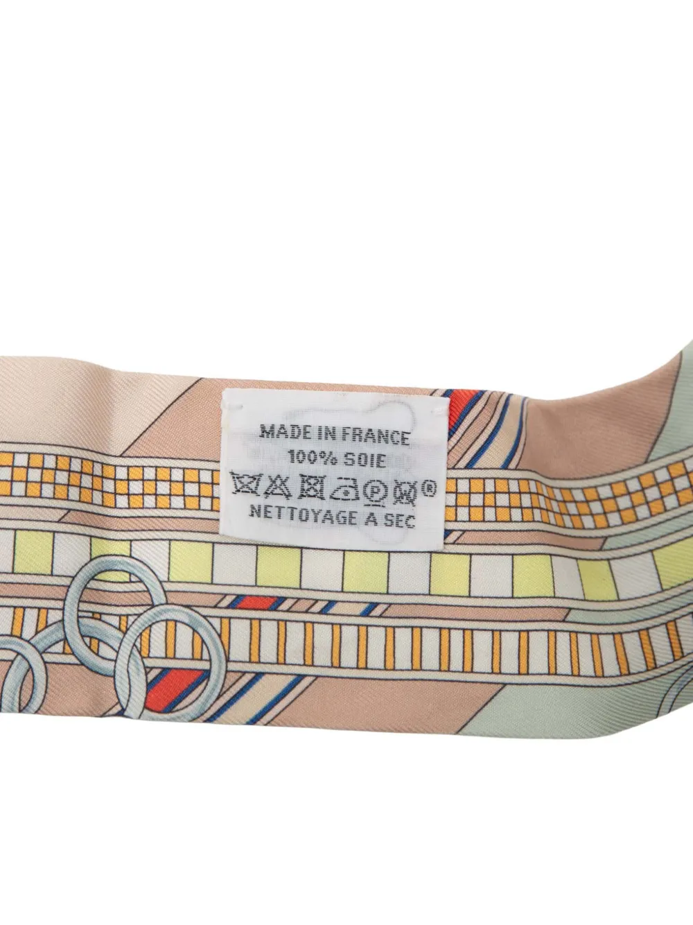 HERMES Pre-owned 2019-2025 Brides Et Gris Gris Silk Twilly Scarf Scarves In Brown