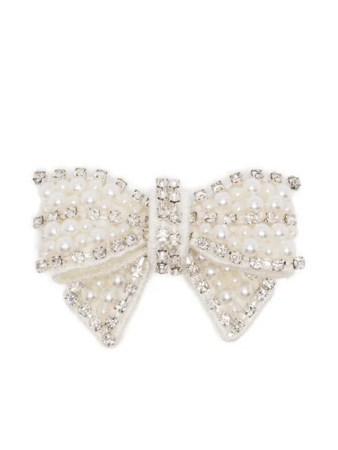 Self-Portrait bow-shape earrings