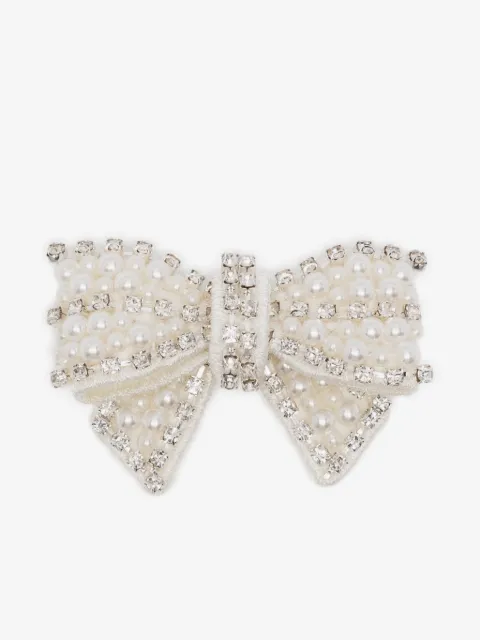 Self-Portrait bow-shape earrings