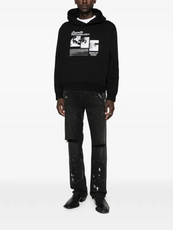 purple brand黒ダメージデニム Purple Brand ダメージ ジーンズ | ブラック | FARFETCH JP