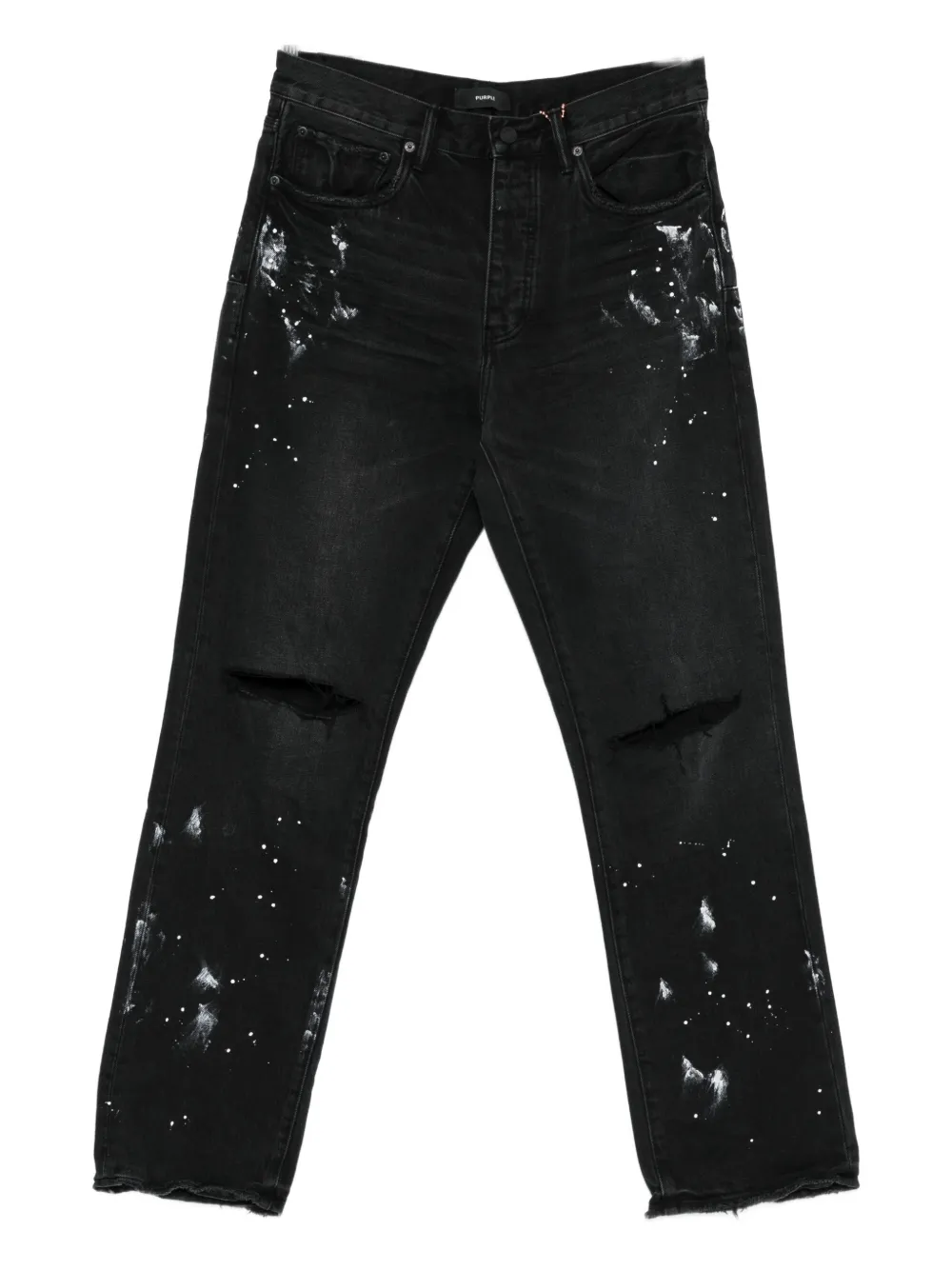 Purple Brand ripped paint jeans - Nero