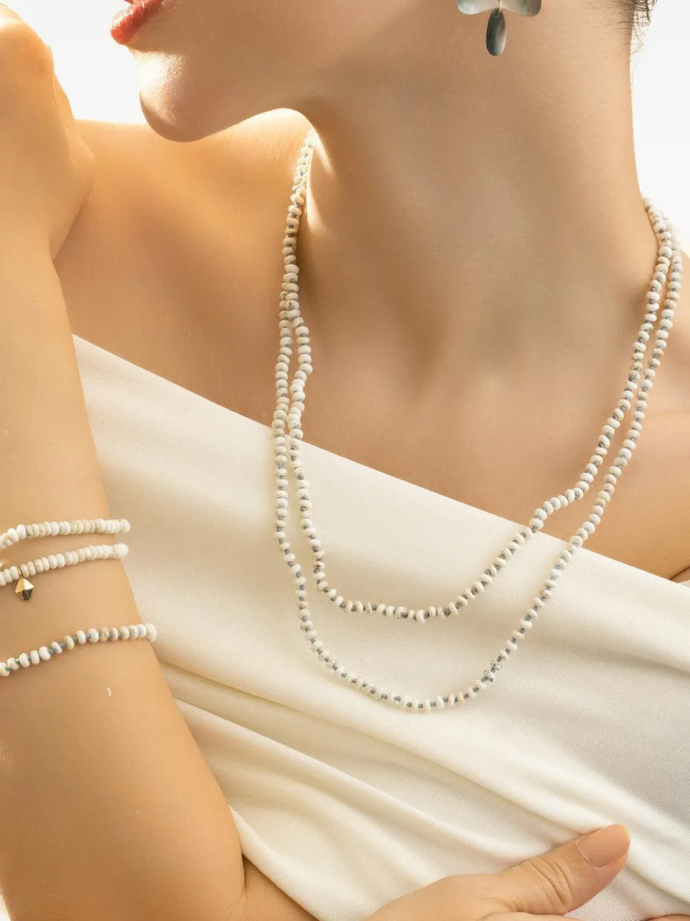 Walters Faith beaded necklace - Zilver