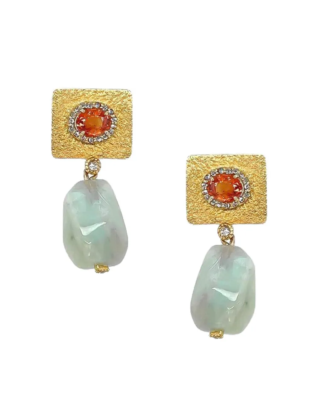 Coomi Yellow Gold Sapphire And Opal Earrings In Gold