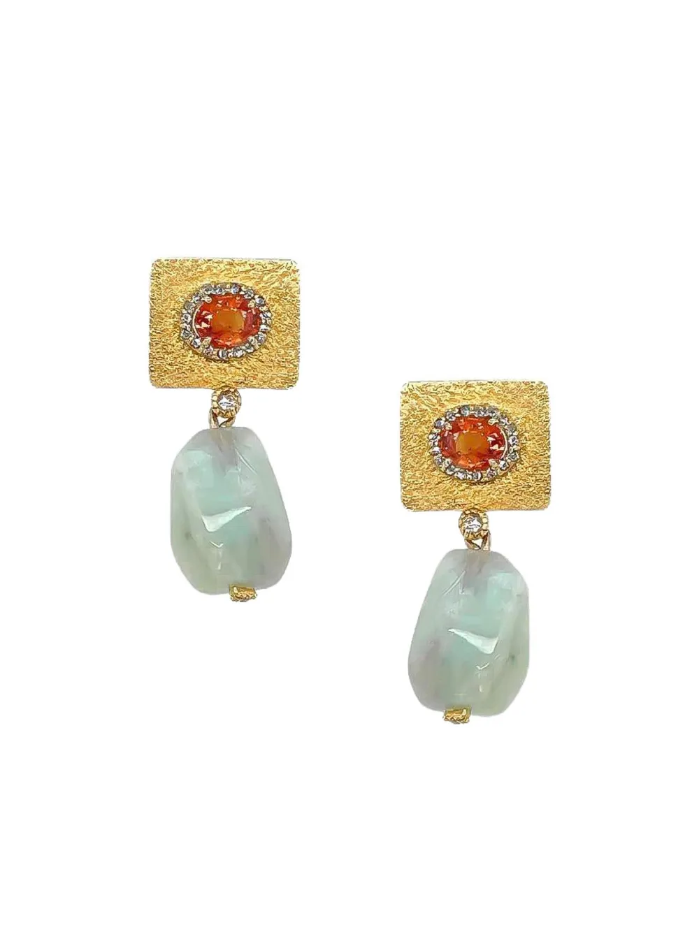 Coomi Yellow Gold Sapphire And Opal Earrings
