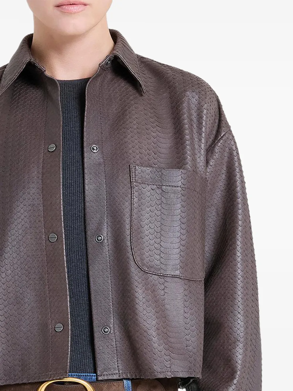 TWP pocket scale effect jacket | Leather Jackets | Image 2