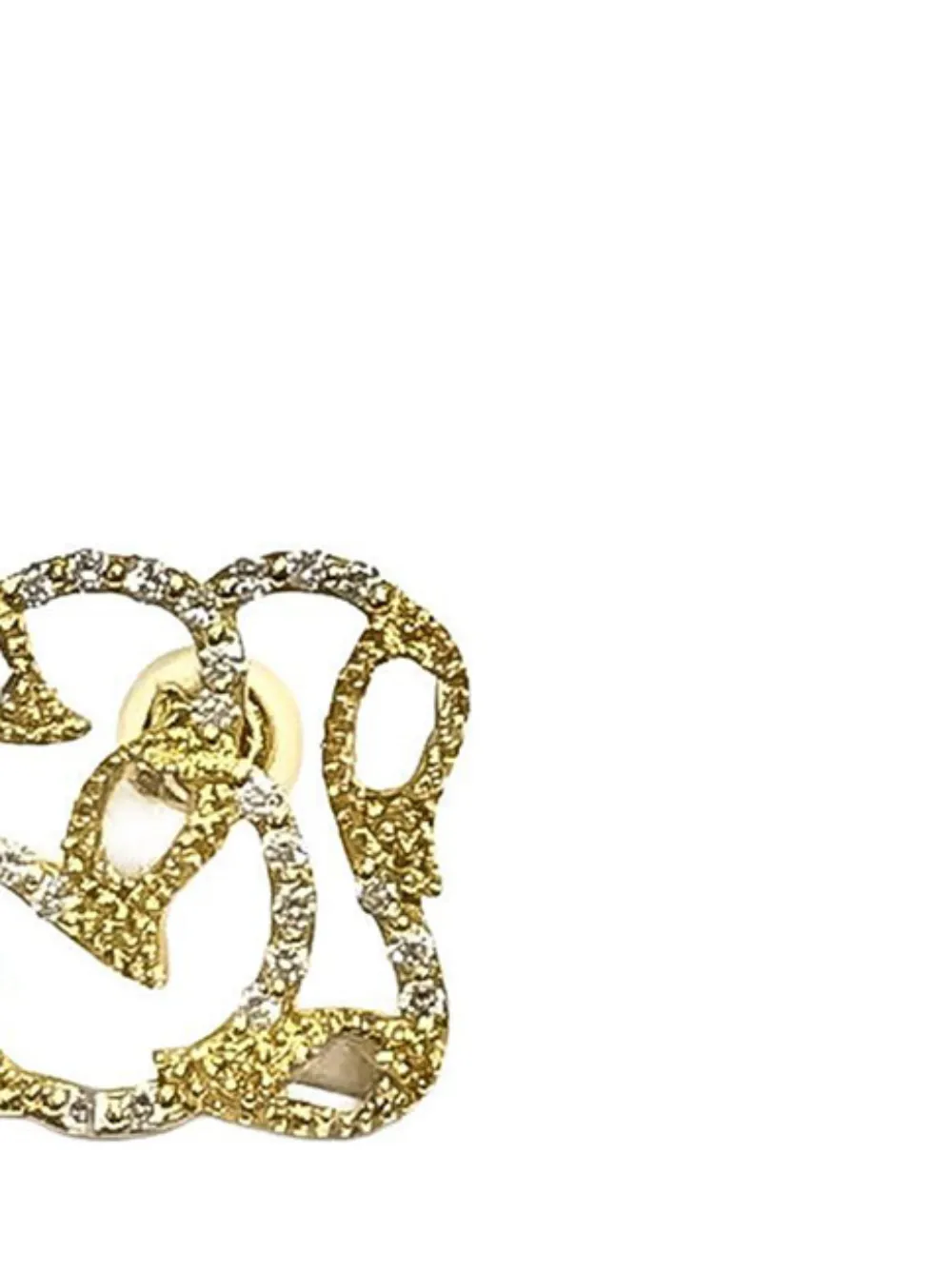 20K yellow gold diamond Vitality Stud earrings