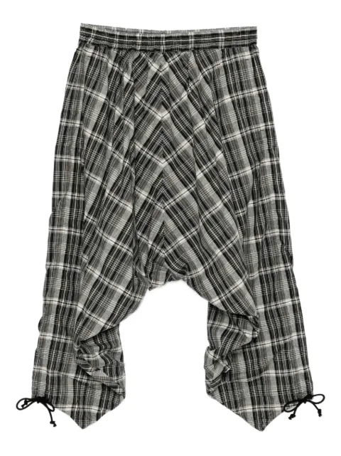 Junya Watanabe MAN plaid drop-crotch trousers