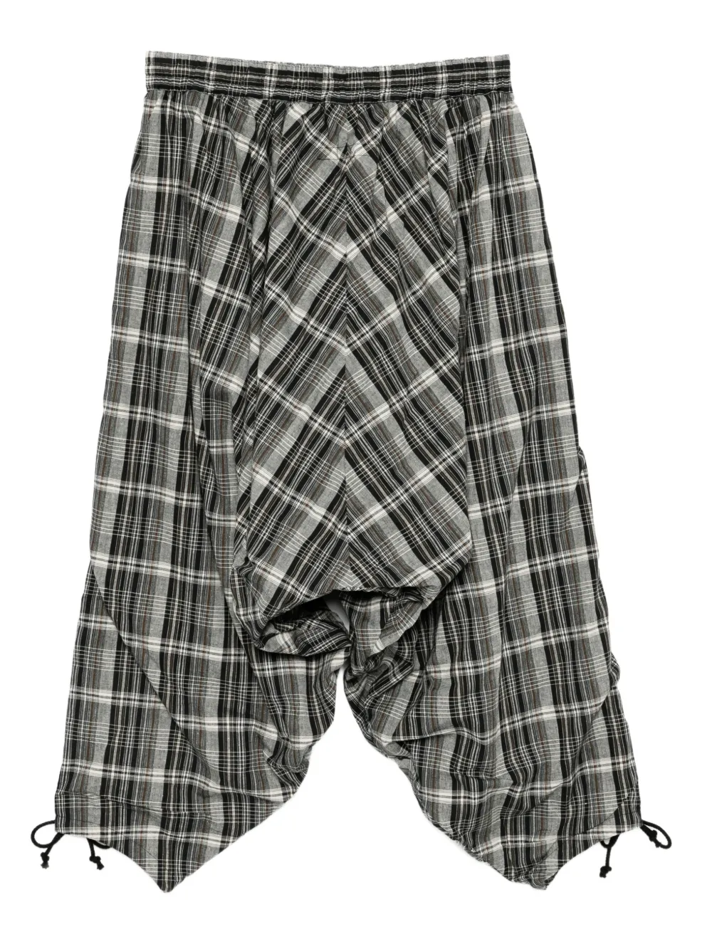 Junya Watanabe MAN Geruite broek met verlaagd kruis - Grijs