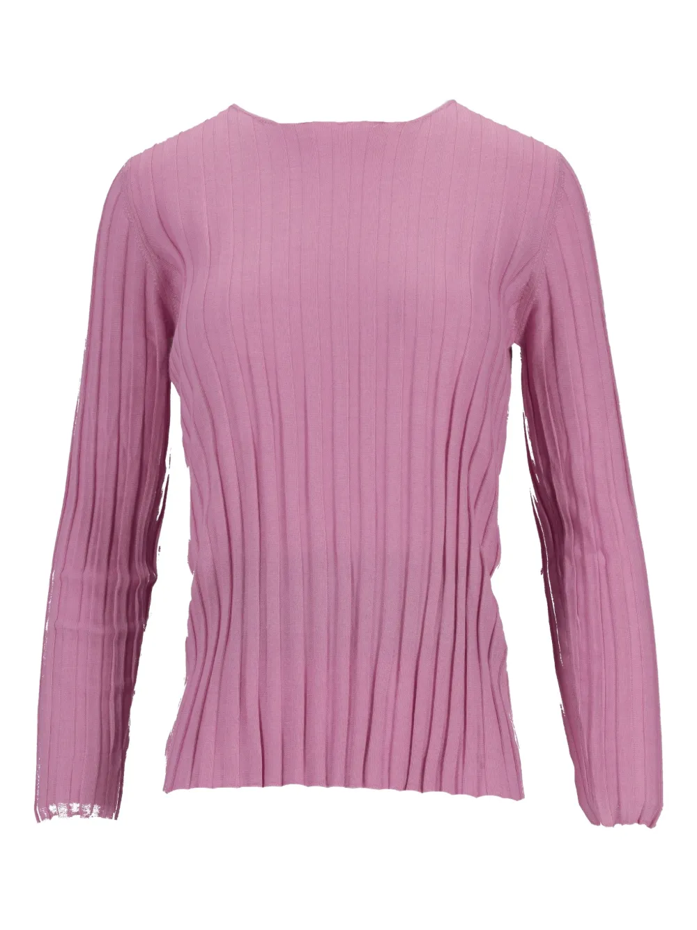 La Rose Ribbed Girocollo Cashmere Top In Green