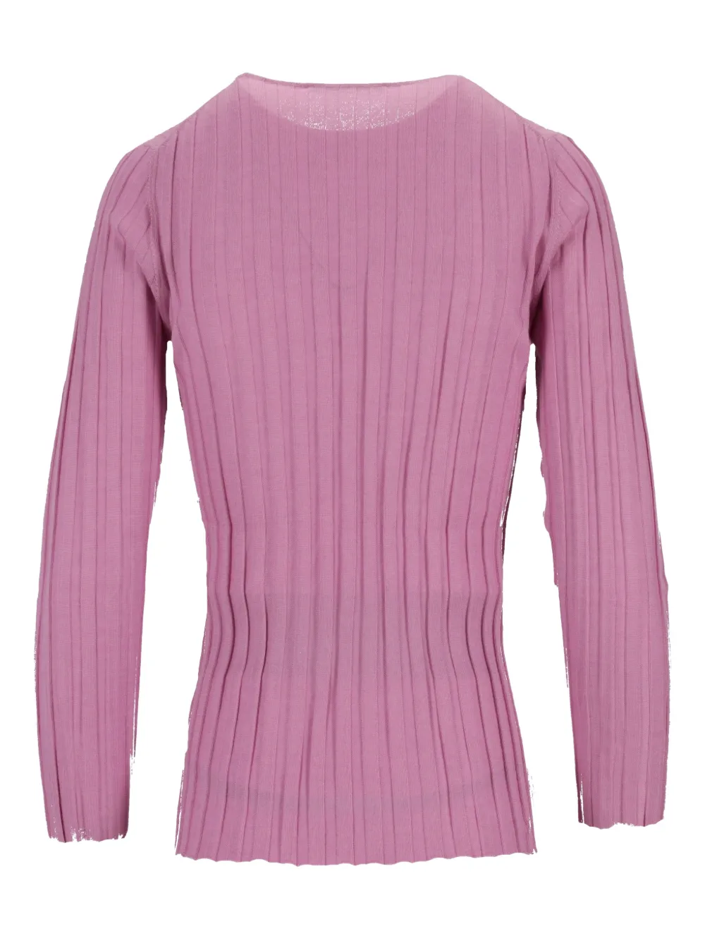 La Rose Ribbed Girocollo Cashmere Top In Green