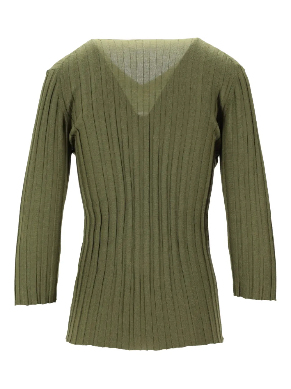 Crushed 3/4 Sleeve Rose V-Neck main image 1