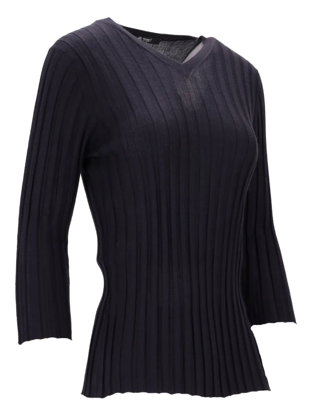 V-Neck Ribbed Top