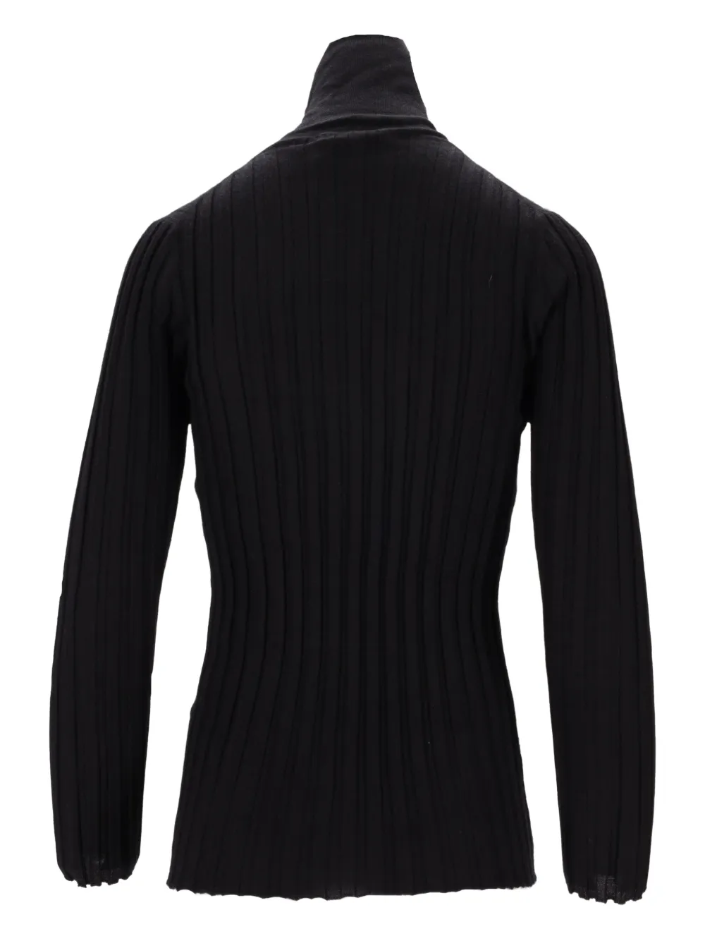 La-rose High-neck Ribbed Top - Black 