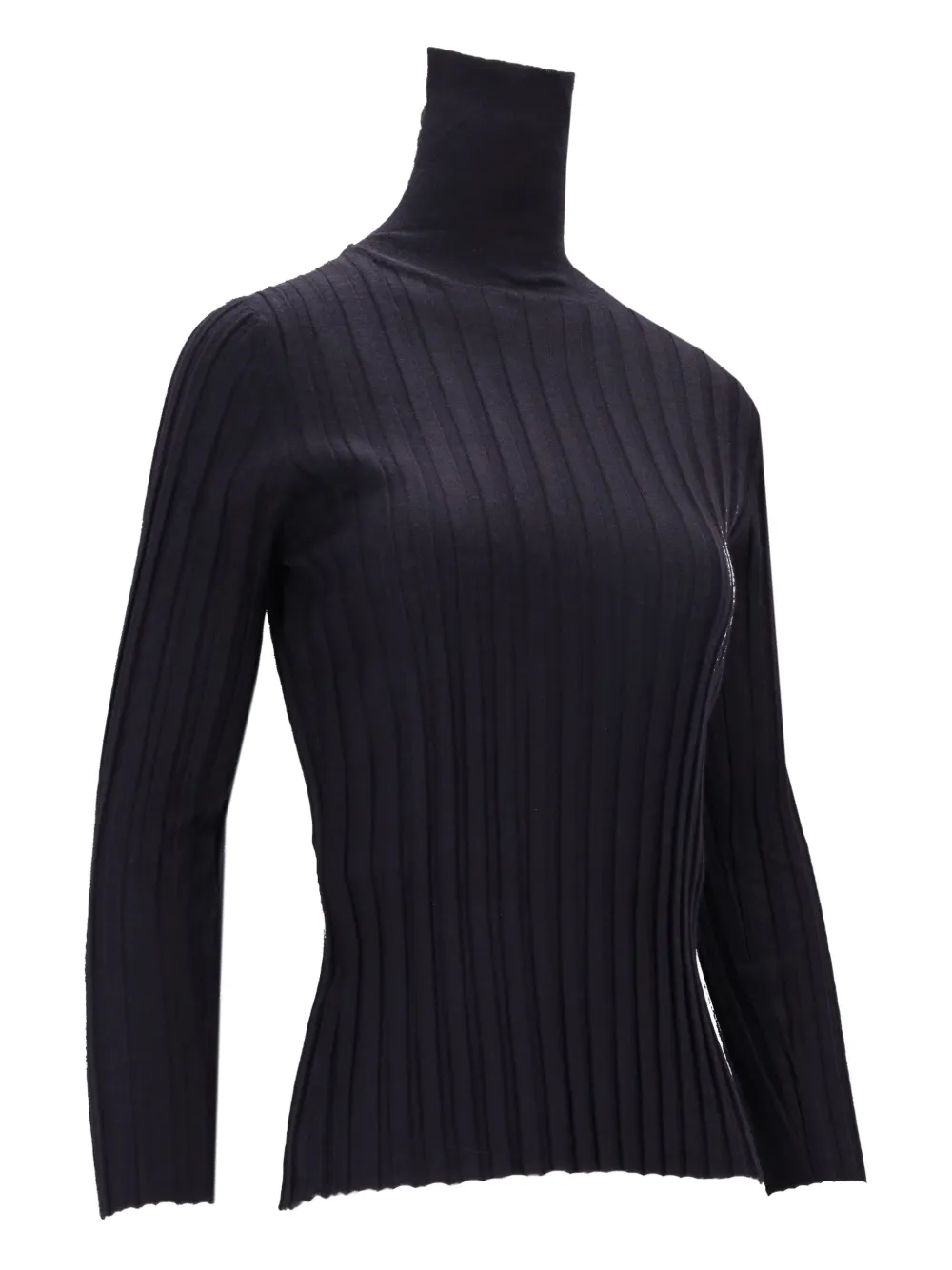 La-Rose Top met hoge hals Blauw